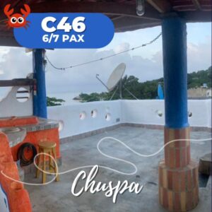 C46 Casa en Chuspa. 6/7 Pax. Sin piscina. Cerca del mar. Desde $140