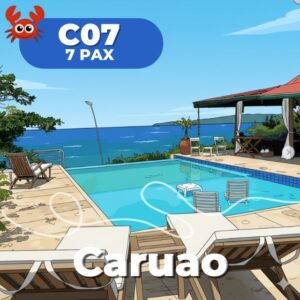C07 Casa en Caruao.  5/7 Pax. Con Piscina. Cerca del mar