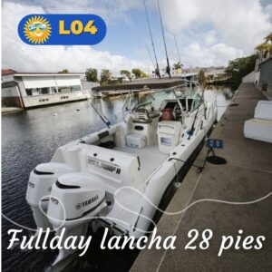 L04 Fullday en Lancha 6 Personas 28 Pies .