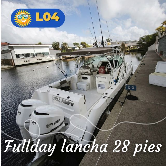 L04 Fullday en Lancha 6 Personas 28 Pies .
