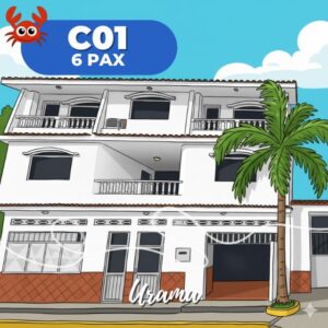 C01 Casa en Urama 4/6 Pax sin piscina cerca del mar