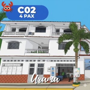 C02 Casa en Urama hasta 4 Pax sin piscina  cerca del mar