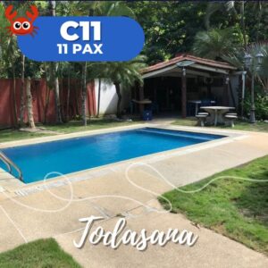 C11 Casa en Todasana 11 Pax. Con piscina. Cerca del Mar. Desde $350