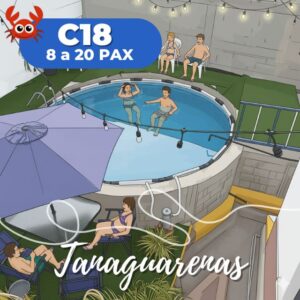 C18 Casa en Tanaguarenas. 8/20 Pax. Con Piscina. Cerca del mar