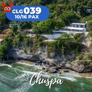 Casa en Chuspa. 10/16 Pax. Con piscina. Frente al Mar (CLG039)