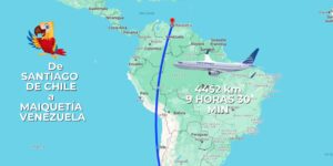 De Santiago de Chile a Canaima en Venezuela