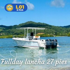 L01 Fullday en Lancha 6 Personas 27 Pies