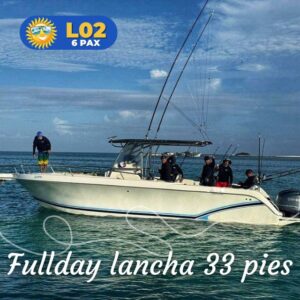 L02 Fullday en Lancha 6 Personas 33 Pies