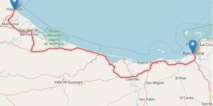 Distancia entre Barcelona – Anzoategui a Higuerote – Miranda – Venezuela