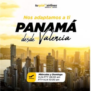 Turpiar Vuelos Valencia Panama Valencia con Turpial Airlines